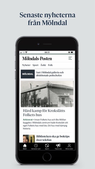 Emulate iPhone app Mölndals-Posten using MyAndroid Emulate iPhone app Mölndals-Posten using MyAndroid