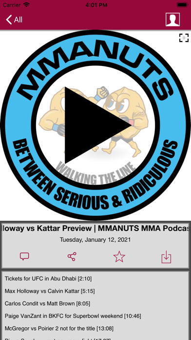 Emulate iPhone app MMA Nuts - Podcast App using MyAndroid Emulate iPhone app MMA Nuts - Podcast App using MyAndroid