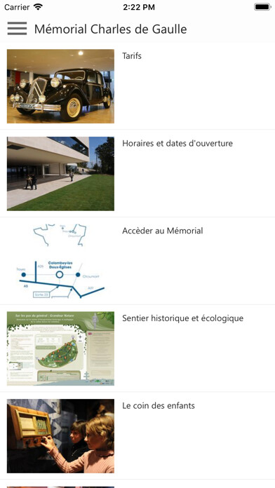 Emulate iPhone app Mémorial CDG using MyAndroid