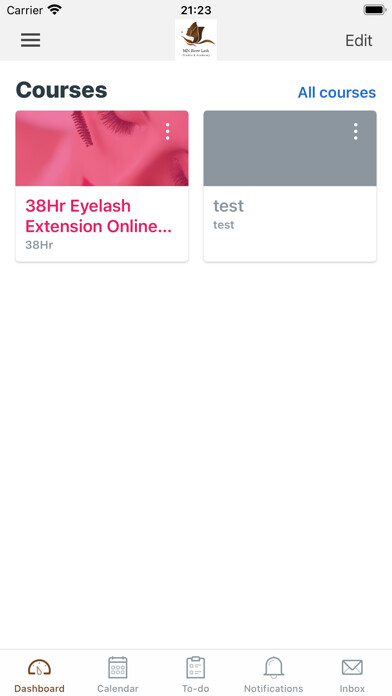 Emulate iPhone app MN Browlash Student using MyAndroid