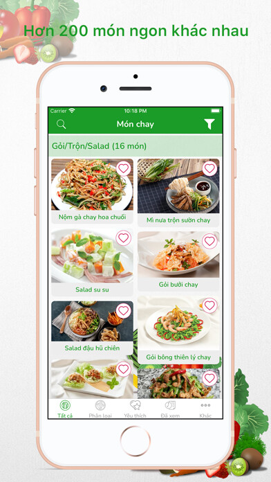Emulate iPhone app Món chay mỗi ngày using MyAndroid