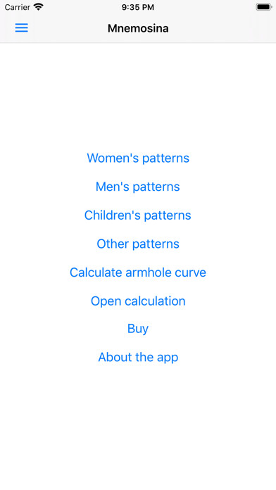 Emulate iPhone app Mnemosina knitting patterns using MyAndroid