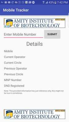 Emulate Android APK MNP Mobile Tracker