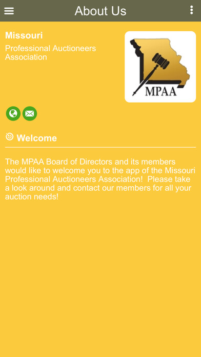 Emulate iPhone app MO Auctions - Missouri Auction using MyAndroid