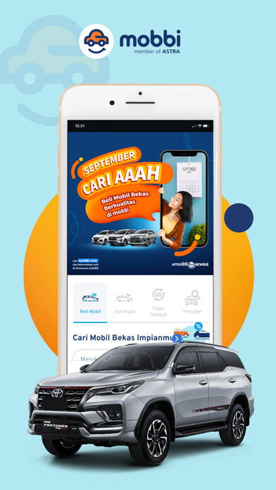 Emulate iPhone app mobbi : Jual Beli Mobil Bekas using MyAndroid