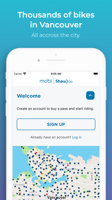 Emulate iPhone app Mobi by Shaw Go - bike share using MyAndroid Emulate iPhone app Mobi by Shaw Go - bike share using MyAndroid