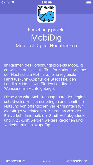 Emulate iPhone app MobiDig Fahrtauskunft using MyAndroid