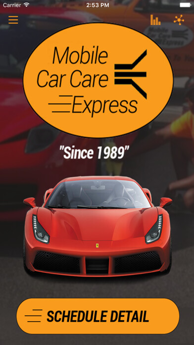 Emulate iPhone app Mobile Car Care Express using MyAndroid