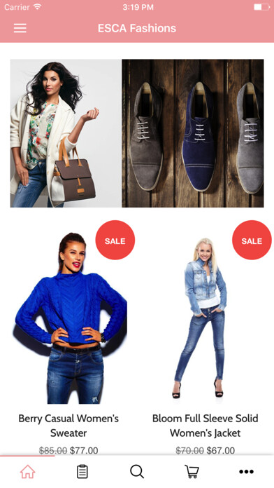 Emulate iPhone app Mobile Commerce App using MyAndroid