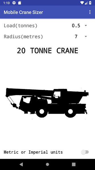Run android online APK Mobile Crane Sizer from MyAndroid or emulate Mobile Crane Sizer using MyAndroid