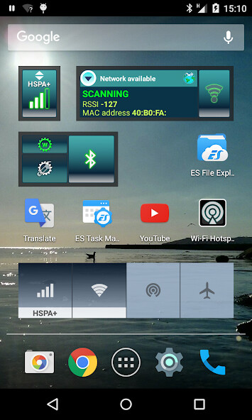 Run android online APK Mobile Data Widget from MyAndroid or emulate Mobile Data Widget using MyAndroid