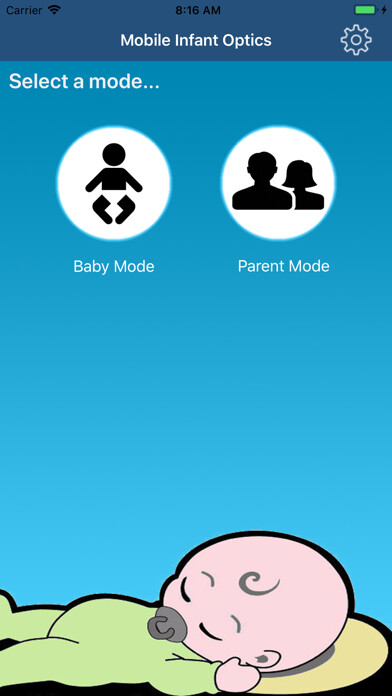 Emulate iPhone app Mobile Infant Optics Lite using MyAndroid