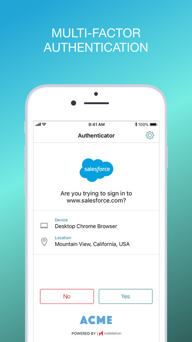 Emulate iPhone app MobileIron Authenticator using MyAndroid