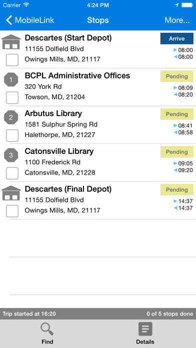 Run android online APK MobileLink Delivery from MyAndroid or emulate MobileLink Delivery using MyAndroid