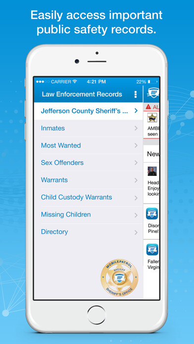 Emulate iPhone app MobilePatrol: Public Safety using MyAndroid