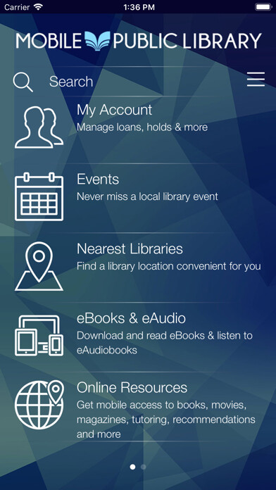 Emulate iPhone app Mobile Public Library (AL) using MyAndroid