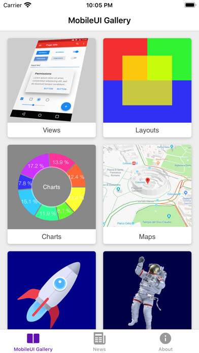 Emulate iPhone app MobileUI Gallery using MyAndroid