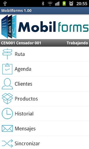 Run android online APK MobilForms from MyAndroid or emulate MobilForms using MyAndroid