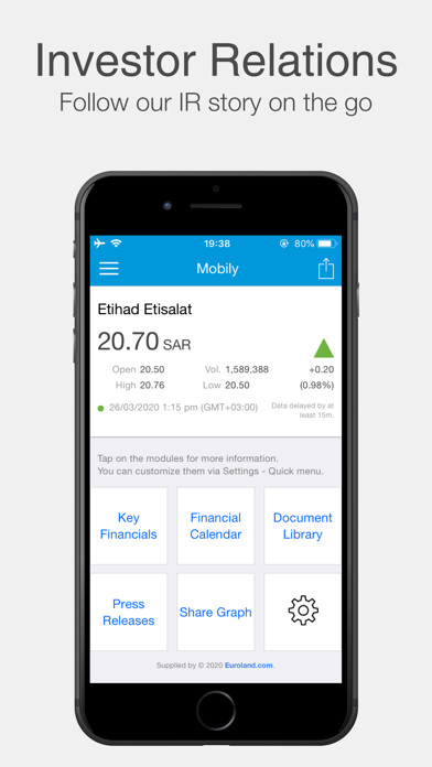 Emulate iPhone app Mobily Investor Relations using MyAndroid Emulate iPhone app Mobily Investor Relations using MyAndroid