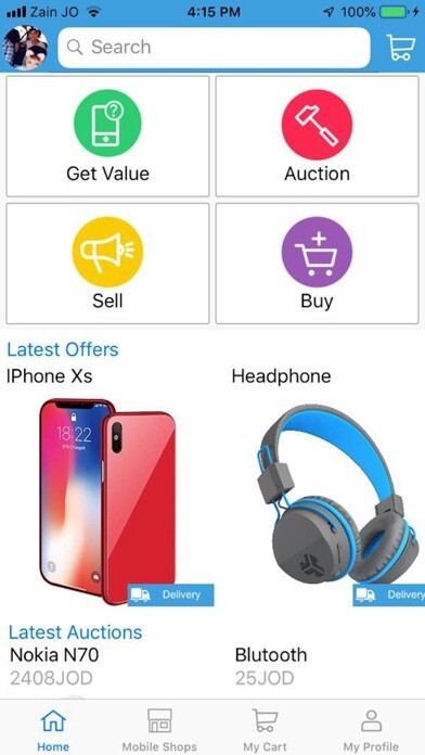 Emulate iPhone app MobilyMart - موبايلي مارت using MyAndroid