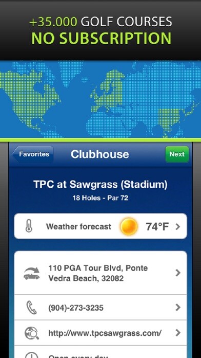 Emulate iPhone app Mobitee Golf GPS and score using MyAndroid
