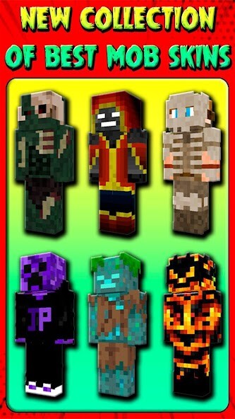 Run android online APK Mob Skins for Minecraft PE from MyAndroid or emulate Mob Skins for Minecraft PE using MyAndroid