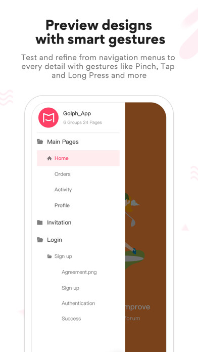 Emulate iPhone app Mockplus Player using MyAndroid