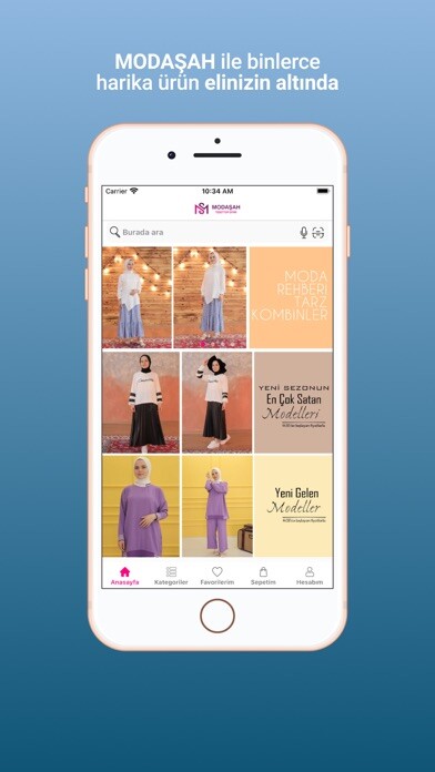 Emulate iPhone app ModaŞah Tesettür using MyAndroid
