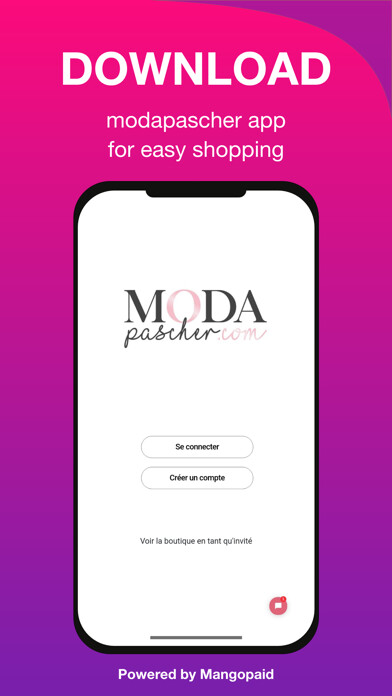 Emulate iPhone app ModaPasCher using MyAndroid Emulate iPhone app ModaPasCher using MyAndroid