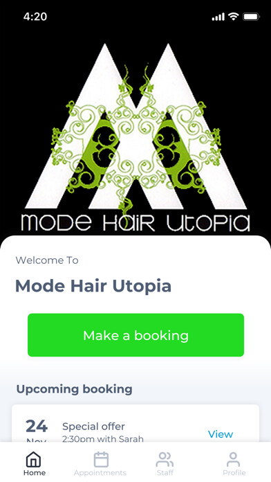 Emulate iPhone app Mode Hair Utopia using MyAndroid Emulate iPhone app Mode Hair Utopia using MyAndroid