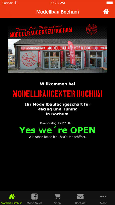 Emulate iPhone app Modellbau Bochum using MyAndroid