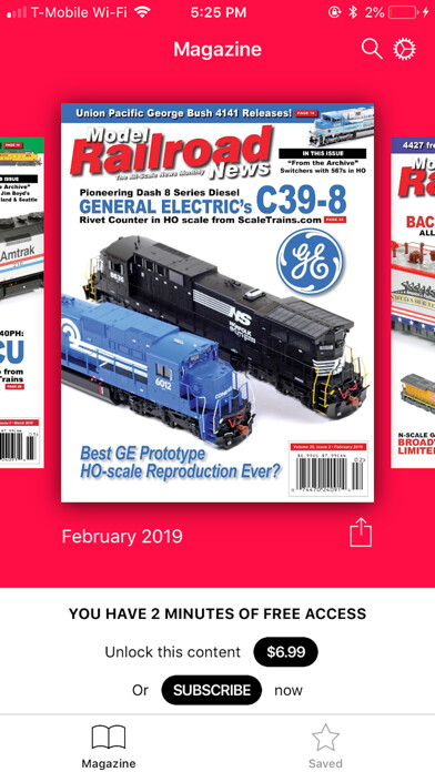 Emulate iPhone app Model Railroad News using MyAndroid