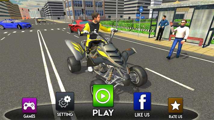 Emulate Android APK Modern City ATV Taxi Sim: Quad bike Simulator 2018