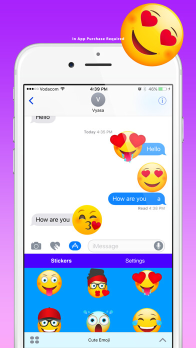 Emulate iPhone app Modern Emoji Stickers for Texting using MyAndroid Emulate iPhone app Modern Emoji Stickers for Texting using MyAndroid