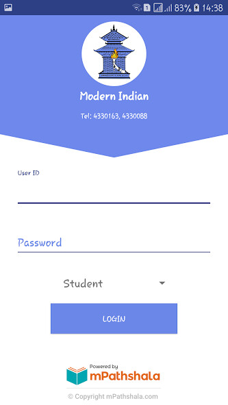 Emulate iPhone app Modern Indian School, ktm using MyAndroid Emulate iPhone app Modern Indian School, ktm using MyAndroid