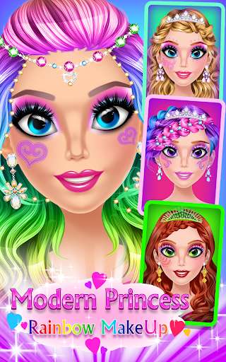 Run android online APK Modern Princess Rainbow Makeup from MyAndroid or emulate Modern Princess Rainbow Makeup using MyAndroid