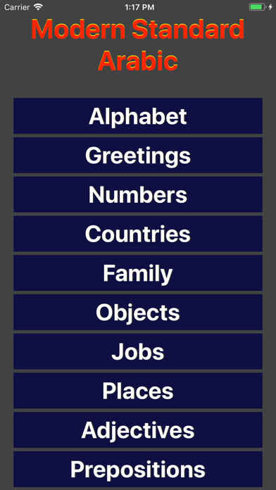 Emulate iPhone app Modern Standard Arabic using MyAndroid