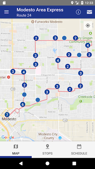 Emulate Android APK Modesto Area Express