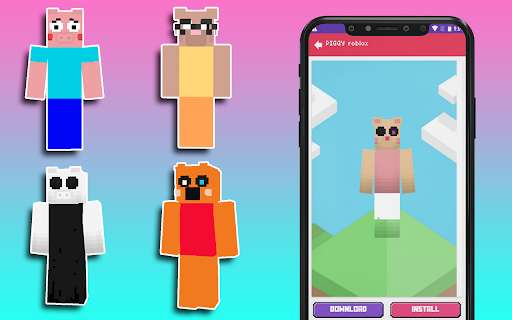 Run android online APK Mod Piggy Skin Craft MCPE from MyAndroid or emulate Mod Piggy Skin Craft MCPE using MyAndroid