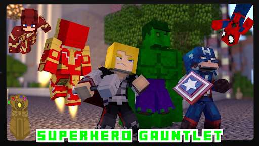 Run android online APK Mod Superhero Gauntlet Minecraft from MyAndroid or emulate Mod Superhero Gauntlet Minecraft using MyAndroid