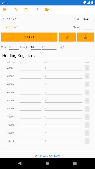 Run android online APK ModTCPSimX : Modbus Simulator from MyAndroid or emulate ModTCPSimX : Modbus Simulator using MyAndroid