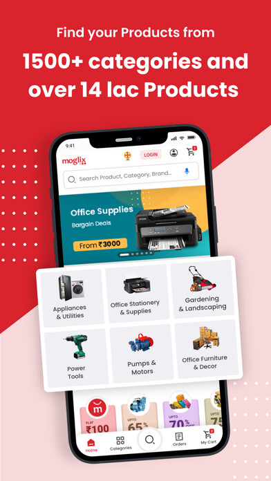 Emulate iPhone app Moglix - B2B Marketplace using MyAndroid