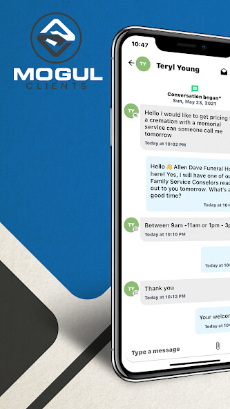 Emulate iPhone app Mogul System using MyAndroid