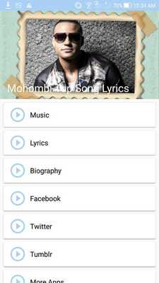 Emulate Android APK Mohombi: Top Songs  Lyrics