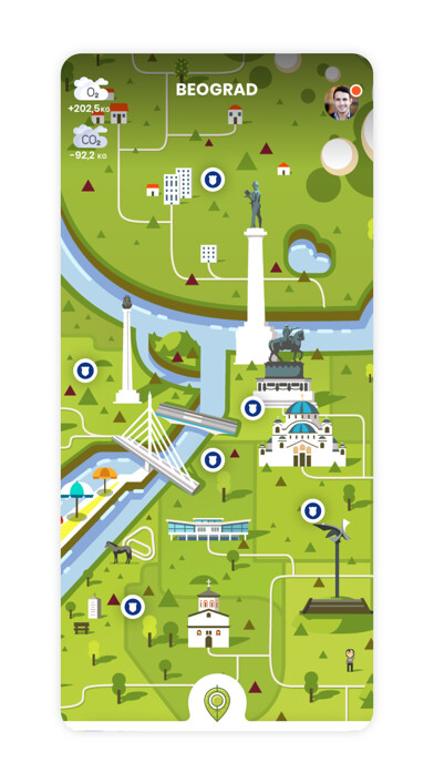 Emulate iPhone app Moje Drvo za Beograd using MyAndroid
