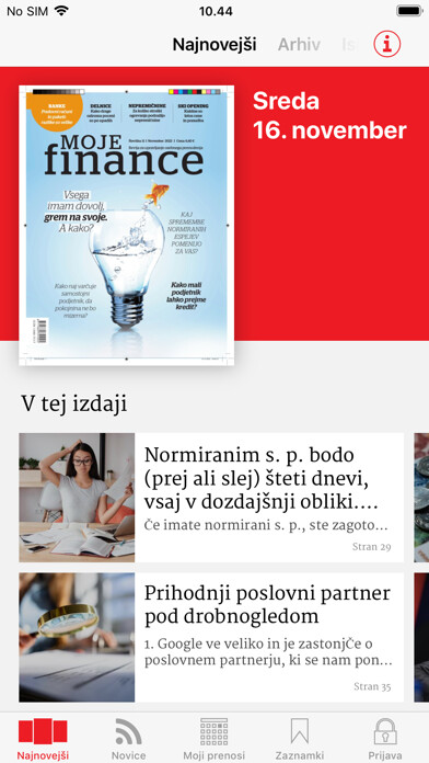 Emulate iPhone app Moje Finance using MyAndroid