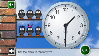 Emulate iPhone app Moji Clock Trainer English using MyAndroid