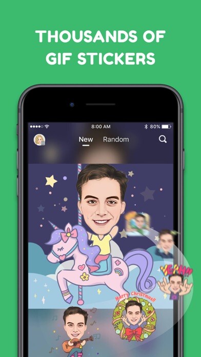 Emulate iPhone app MojiStik: Emoji GIF Stickers using MyAndroid
