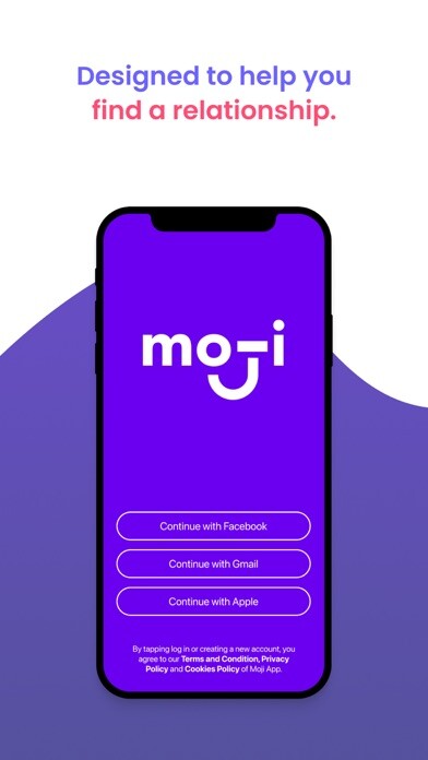 Emulate iPhone app Moji - The Relationship App using MyAndroid