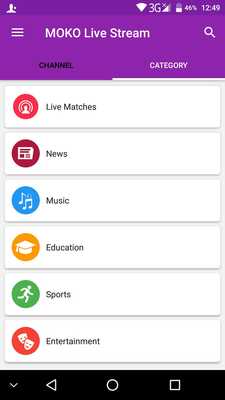 Emulate Android APK Moko Live Sports
